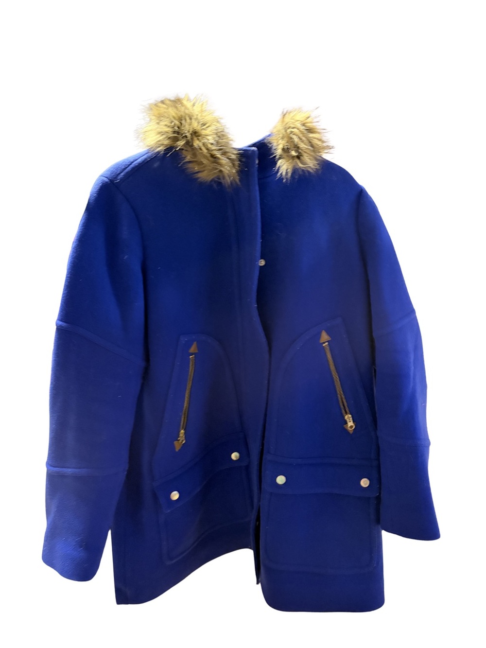 J. Crew Chateau Parka in Italian stadium-cloth, Regal Blue